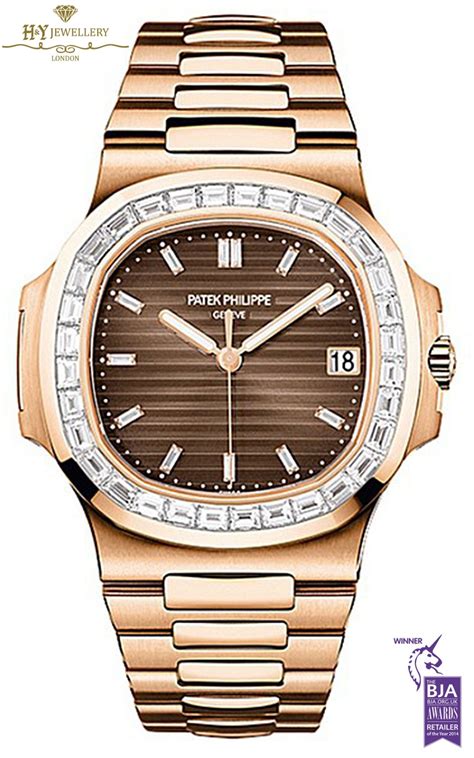 patek philippe rose gold with diamonds|Patek Philippe nautilus diamond price.